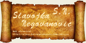 Slavojka Negovanović vizit kartica